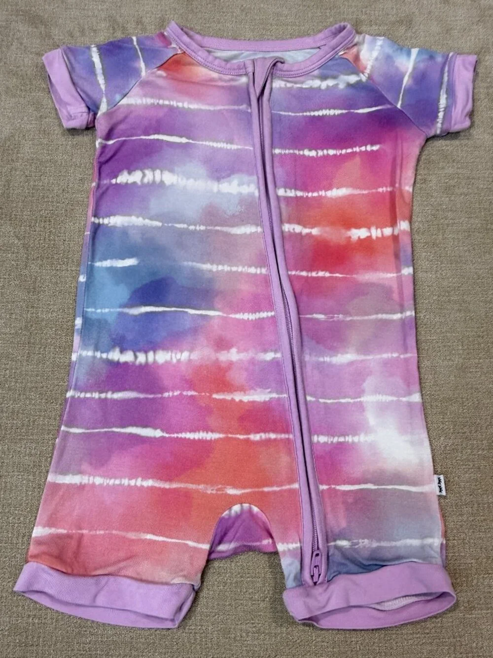 Little Sleepies Pastel Tie Dye Dreams Shorty Zippy 6-12 Months